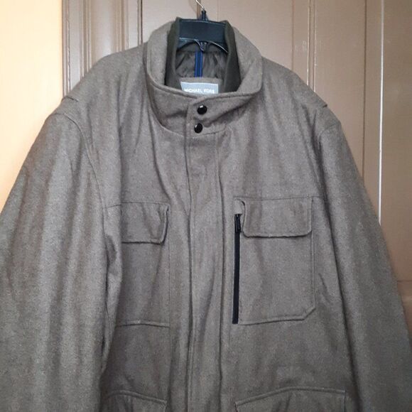 Michael Kors Men's size 3XLT Brown Wool Blend Coat - Picture 4 of 14